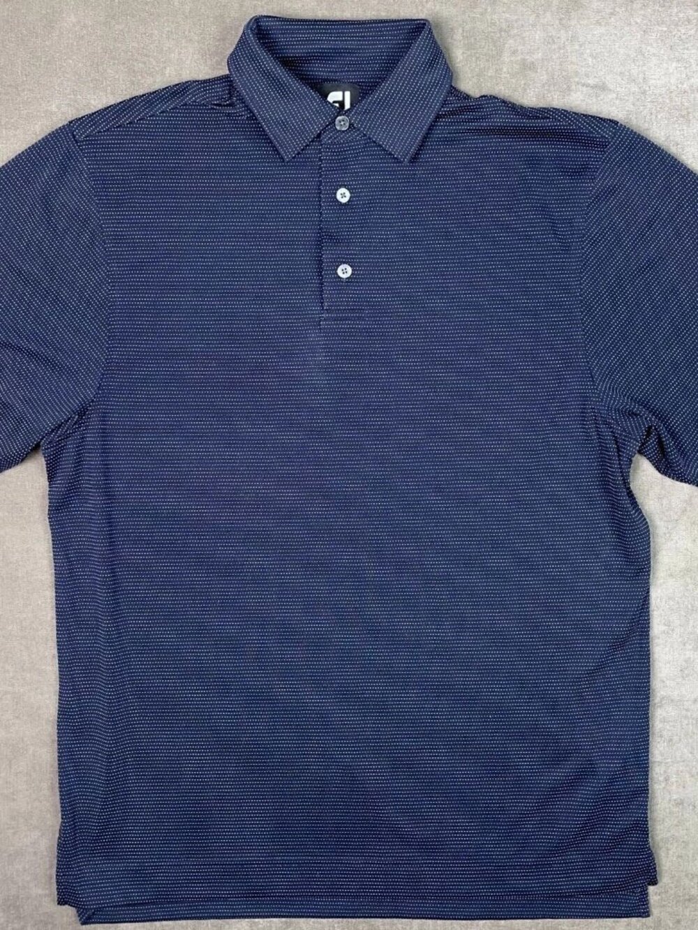 Footjoy Classic Lightweight Blue Polo Shirt Mens L